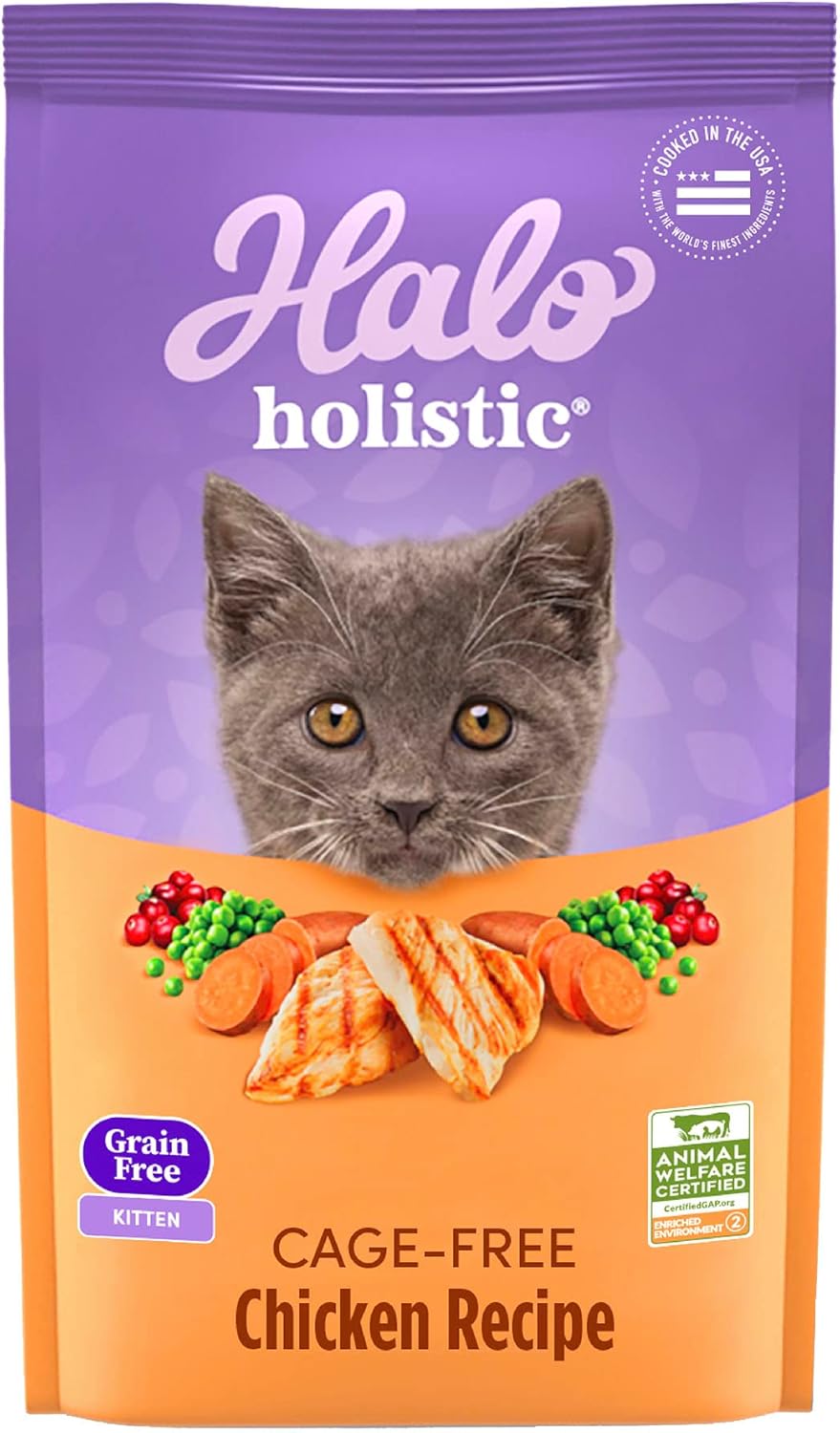 Halo Holistic Digestive Health Kitten Cat Dry Food HALO