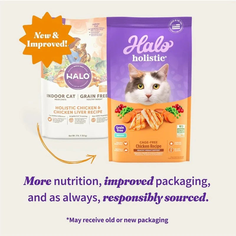 Halo Holistic Weight Control Grain Free Indoor Cat Dry Food HALO