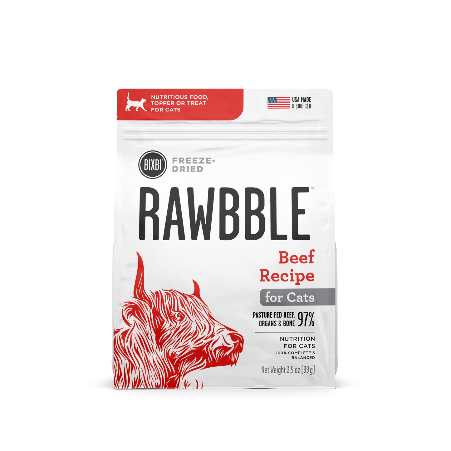 BIXBI Rawbble Indoor Healthy Freeze-Dried Cat Treat BIXBI