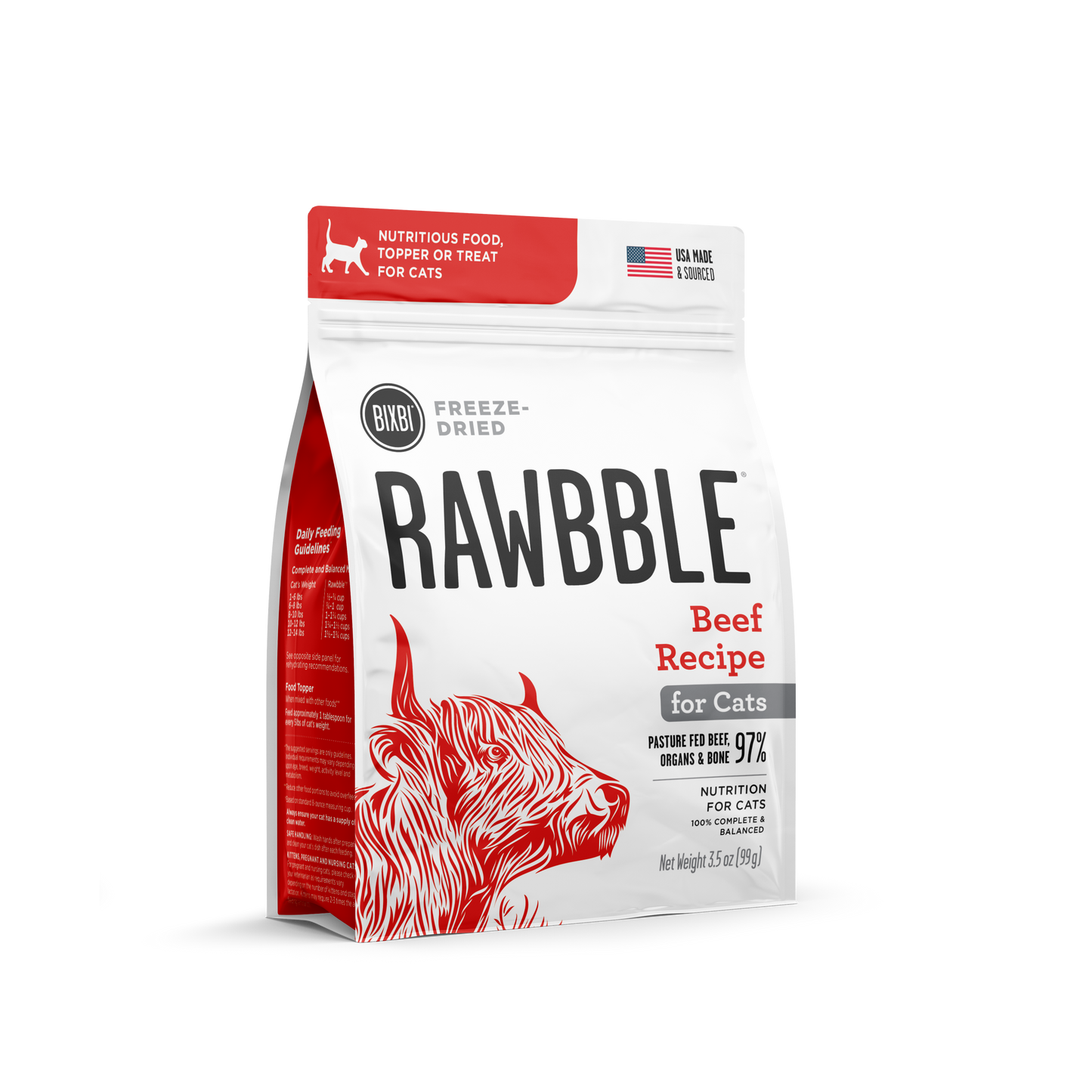 BIXBI Rawbble Indoor Healthy Freeze-Dried Cat Treat BIXBI