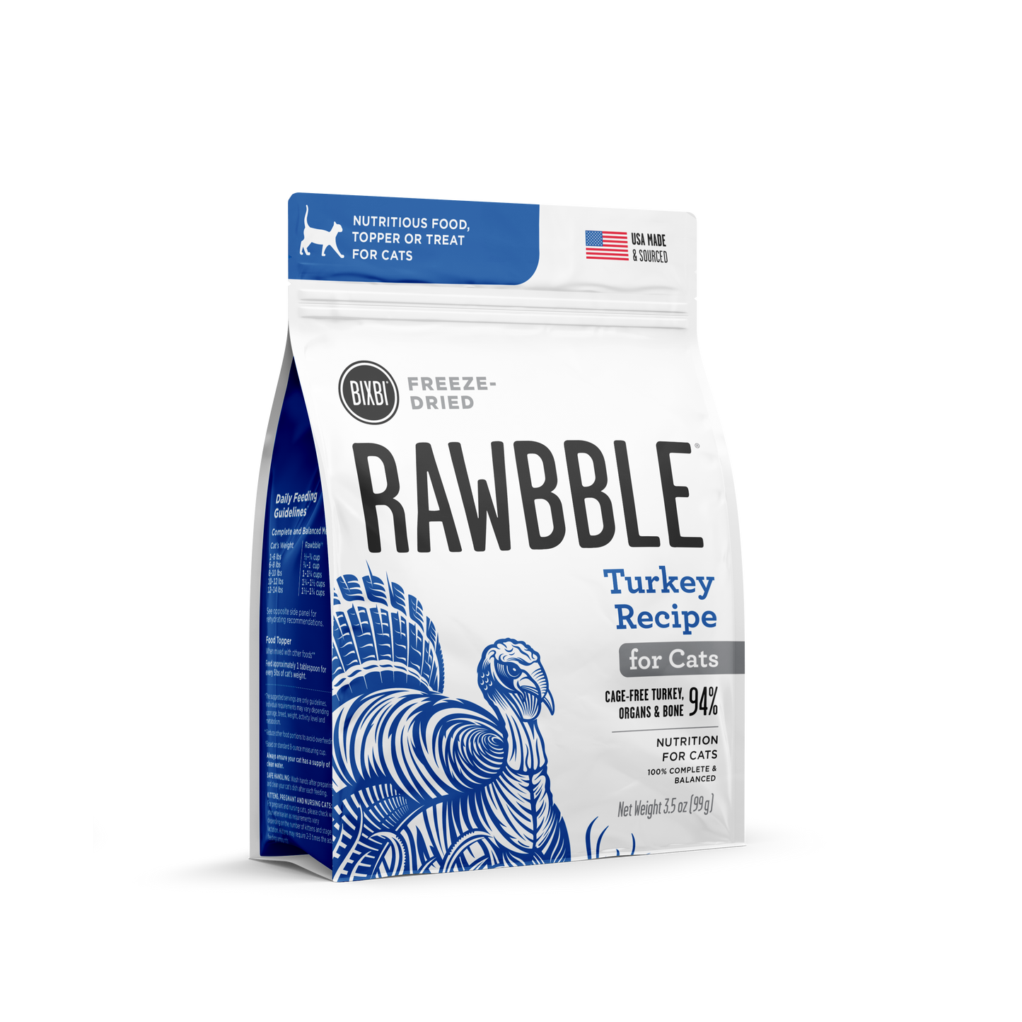 Bixbi Rawbble Digestible Health Freeze-Dried Cat Treat BIXBI
