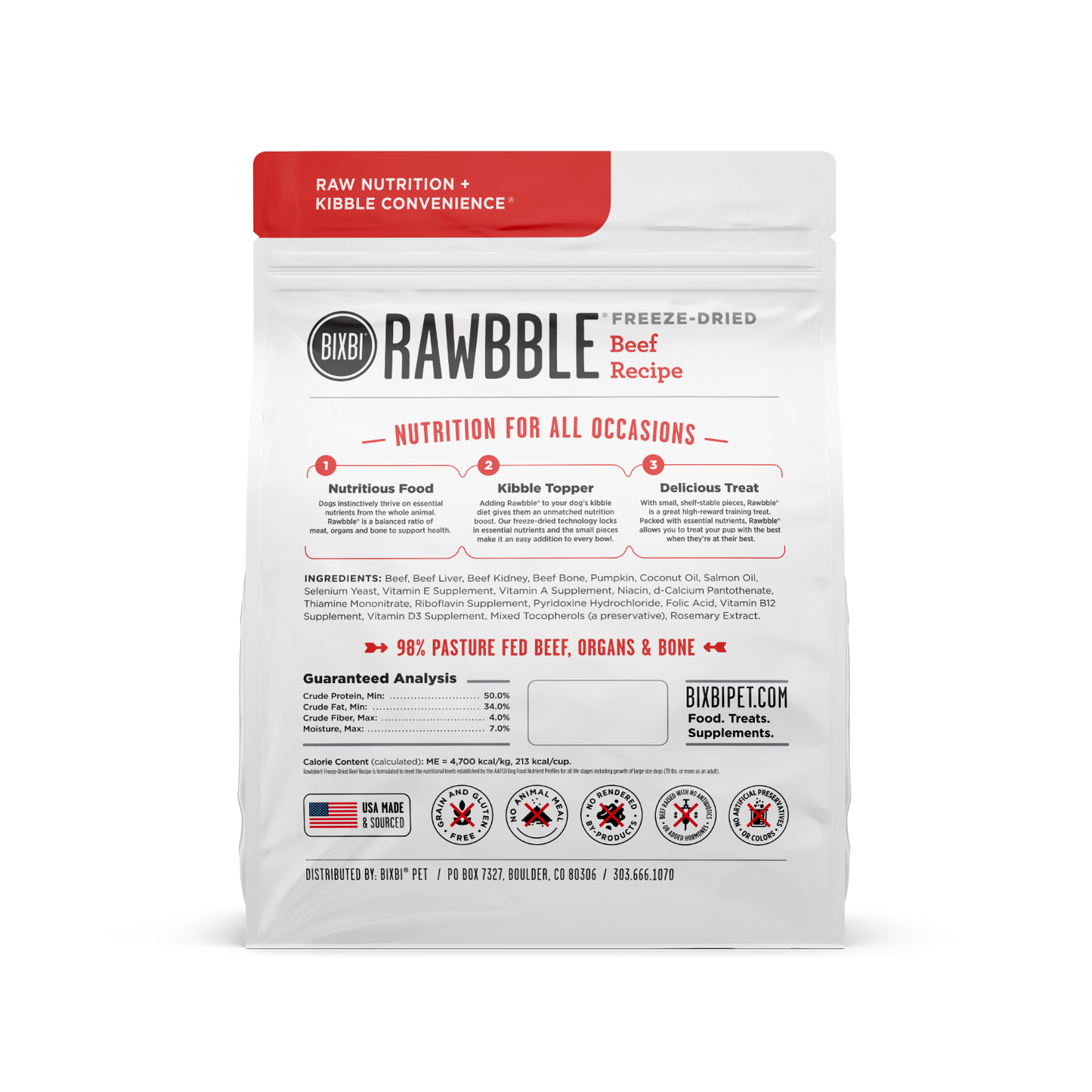 Bixbi Rawbble Nautral Freeze-Dried Dog Treat BIXBI