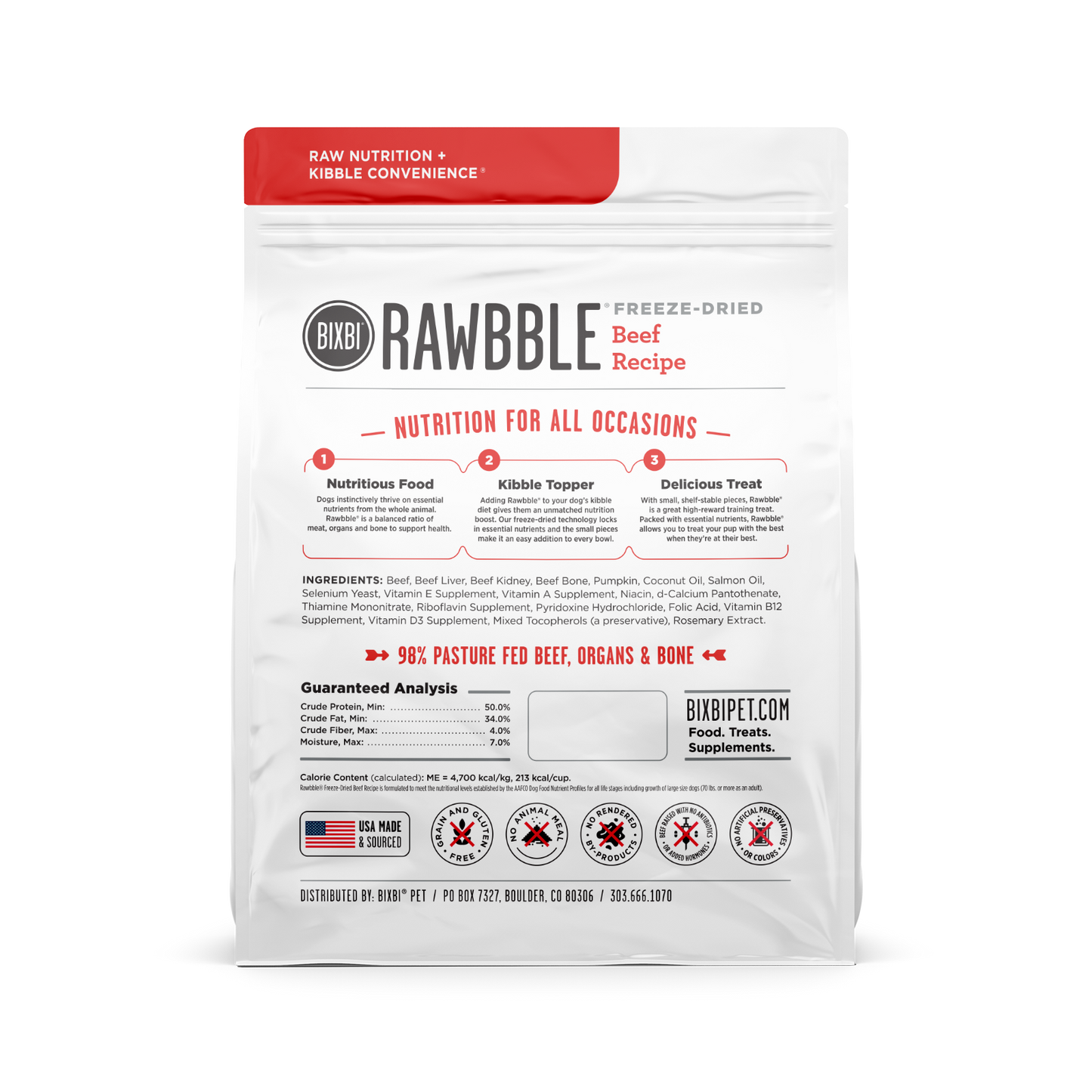 Bixbi Rawbble Nautral Freeze-Dried Dog Treat BIXBI