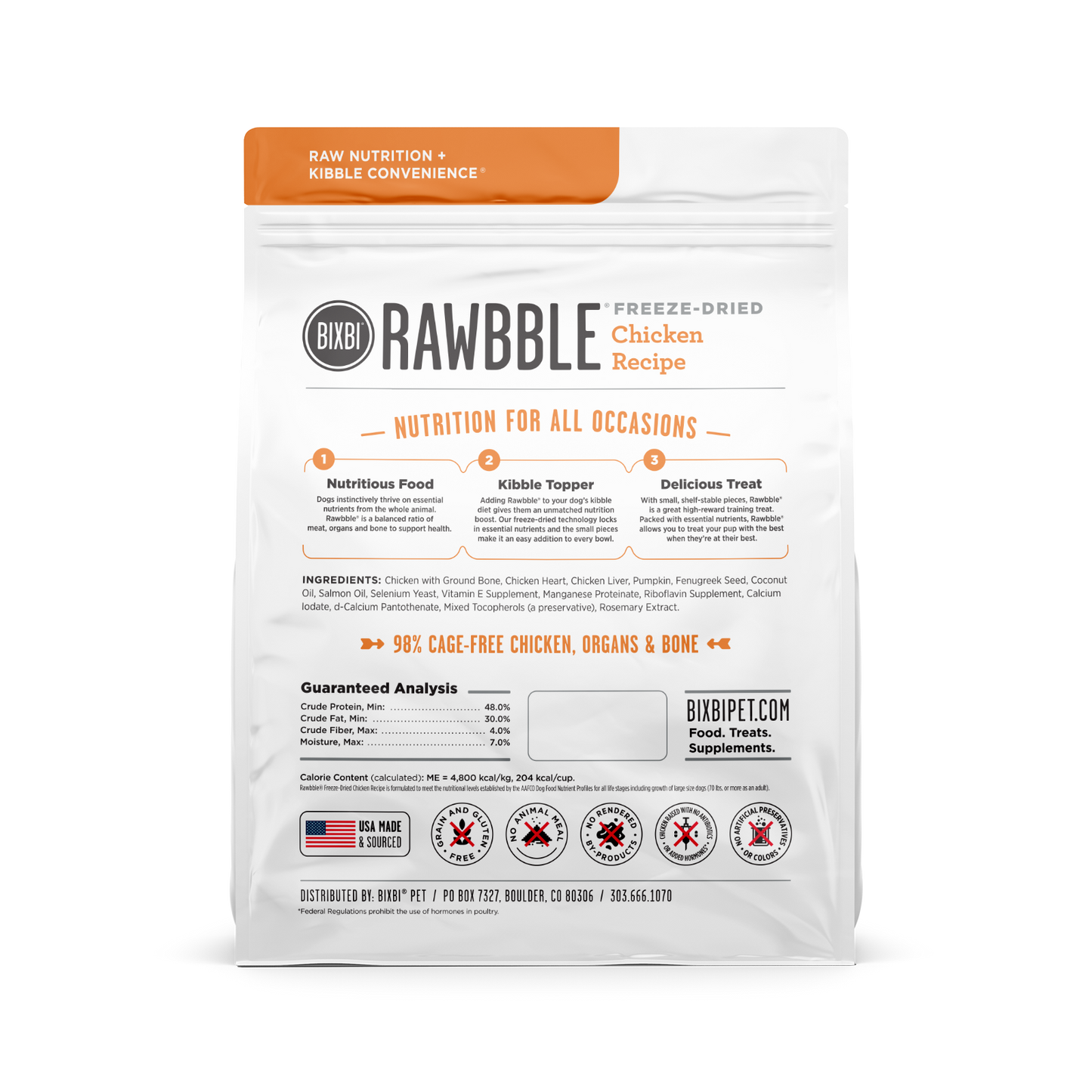 Bixbi Rawbble Healthy Freeze-Dried Dog Treat BIXBI