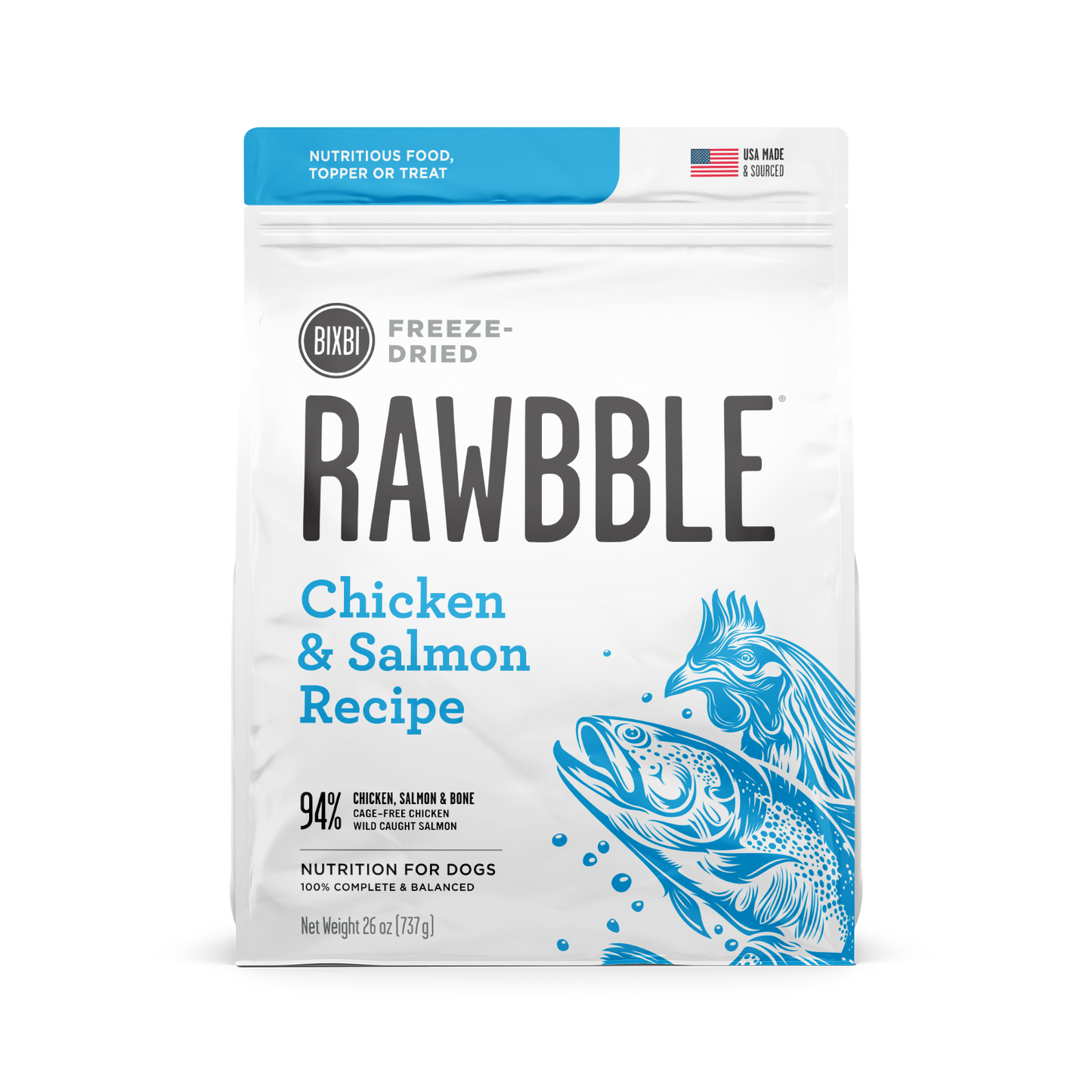 Bixbi Rawbble Raw Nutrition Natural Freeze-Dired Dog Treat BIXBI