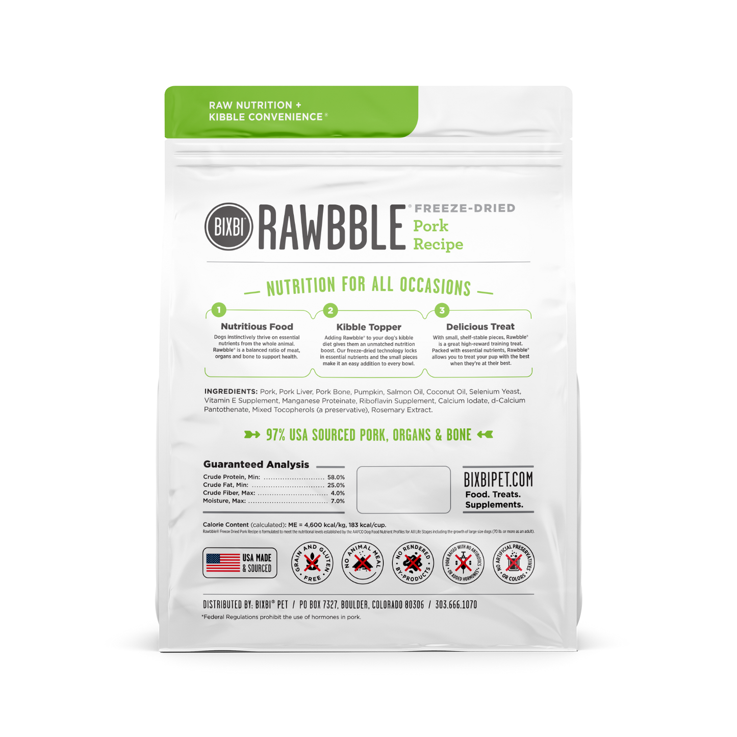Bixbi Rawbble Natural Freeze-Dried Dog Treat BIXBI