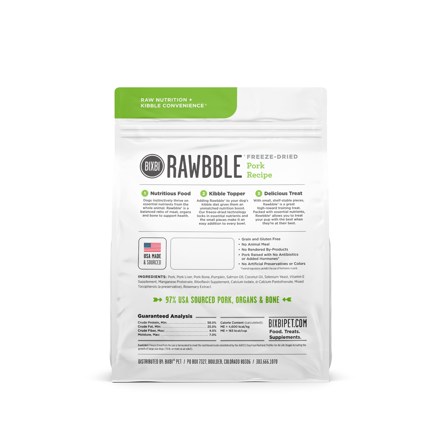 Bixbi Rawbble Natural Freeze-Dried Dog Treat BIXBI