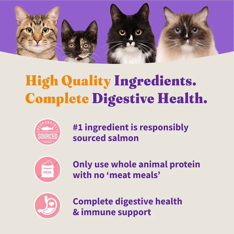 Halo Holistic Adult Cat Dry Food Wild-Caught Salmon & Whitefish Recipe