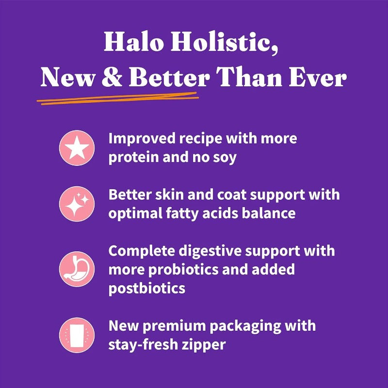 Halo Holistic Grain Free Weight Control Indoor Cat Food HALO