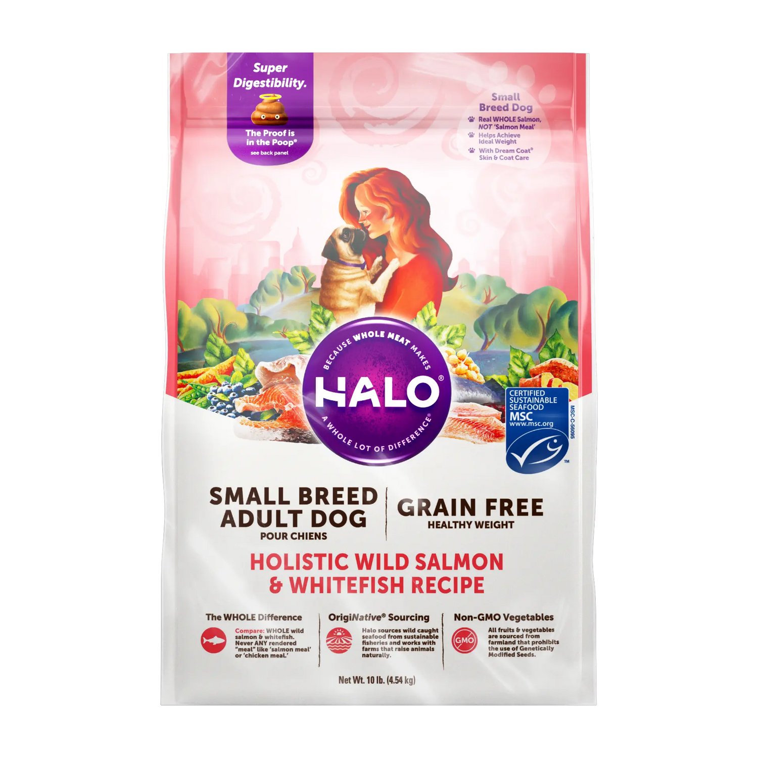 Halo® Small Breed - Holistic Healthy Weight Grain Free Wild Salmon & Whitefish Recipe HALO