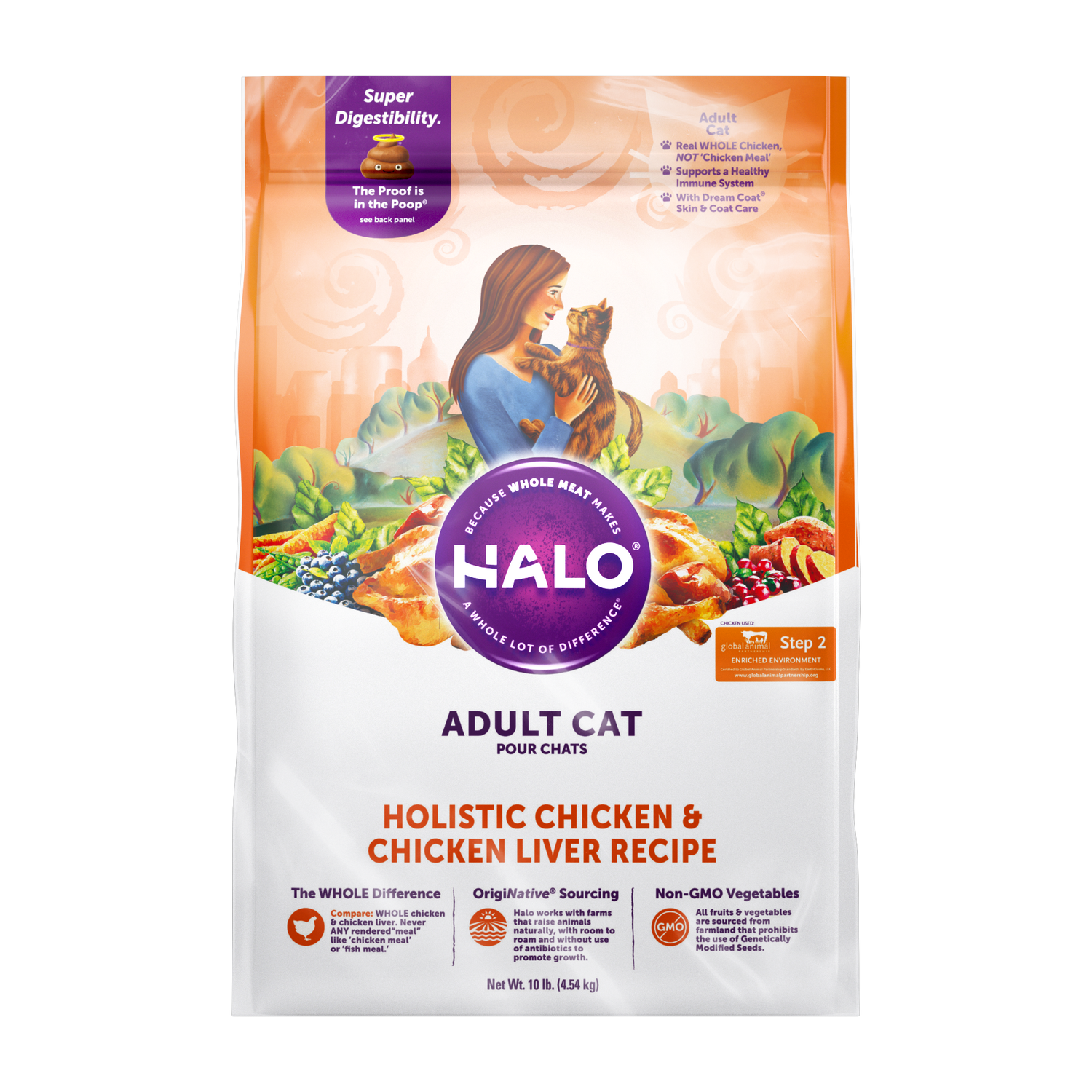 Halo® Adult Cat - Holistic Chicken & Chicken Liver Recipe HALO