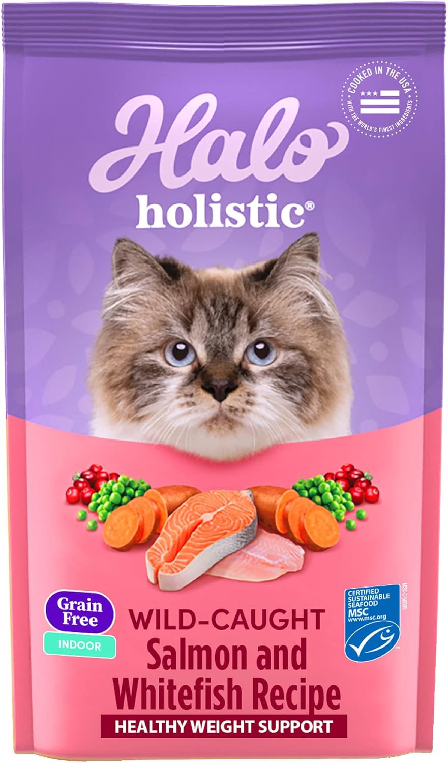 Halo Holistic Grain Free Weight Control Indoor Cat Food HALO