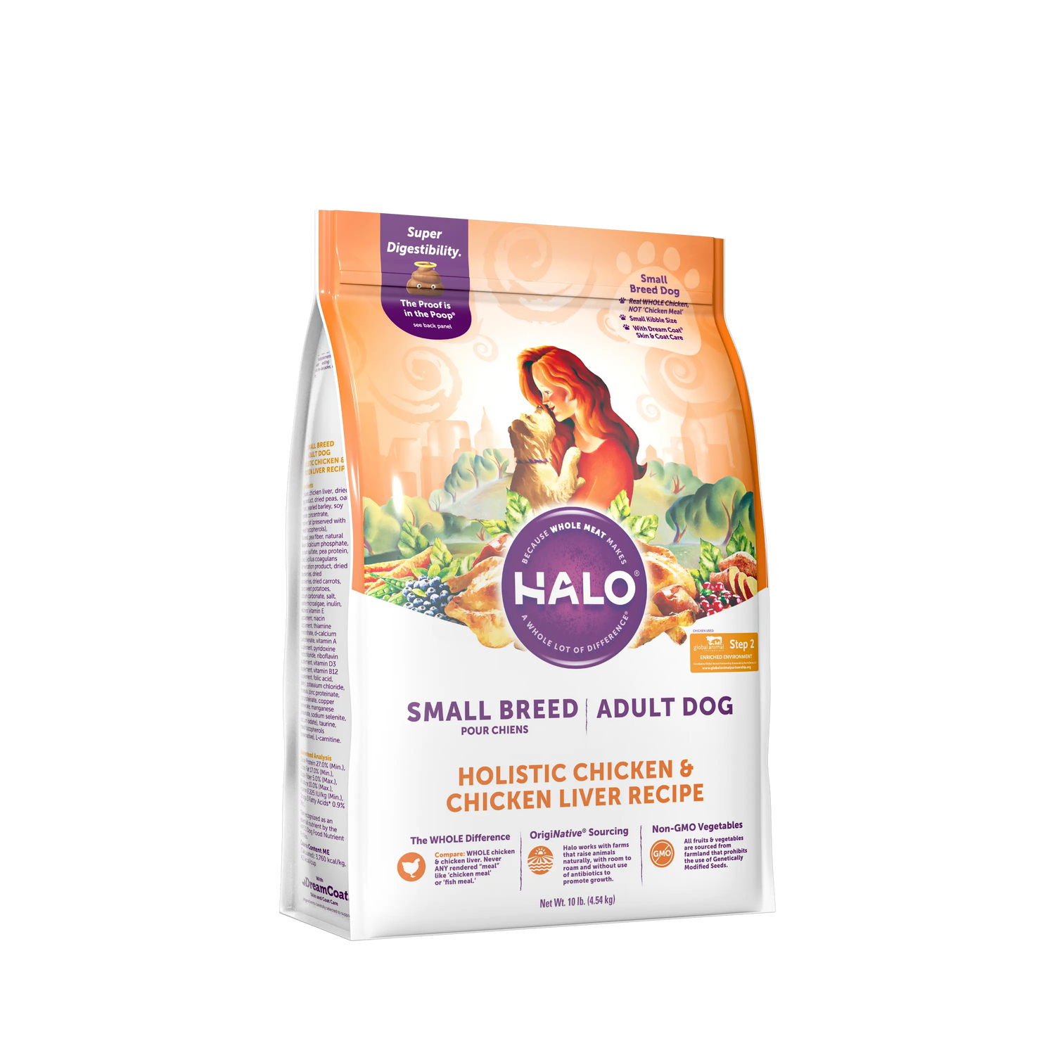 Halo® Small Breed Adult Dog - Holistic Chicken & Chicken Liver Recipe HALO