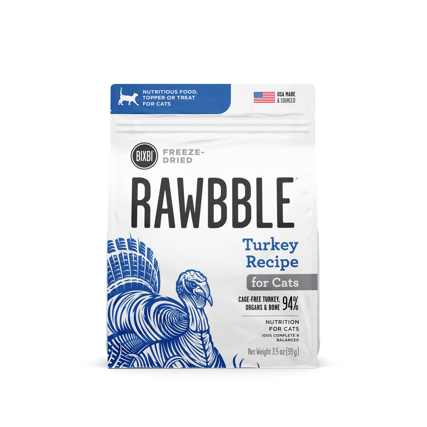 Bixbi Rawbble Digestible Health Freeze-Dried Cat Treat BIXBI